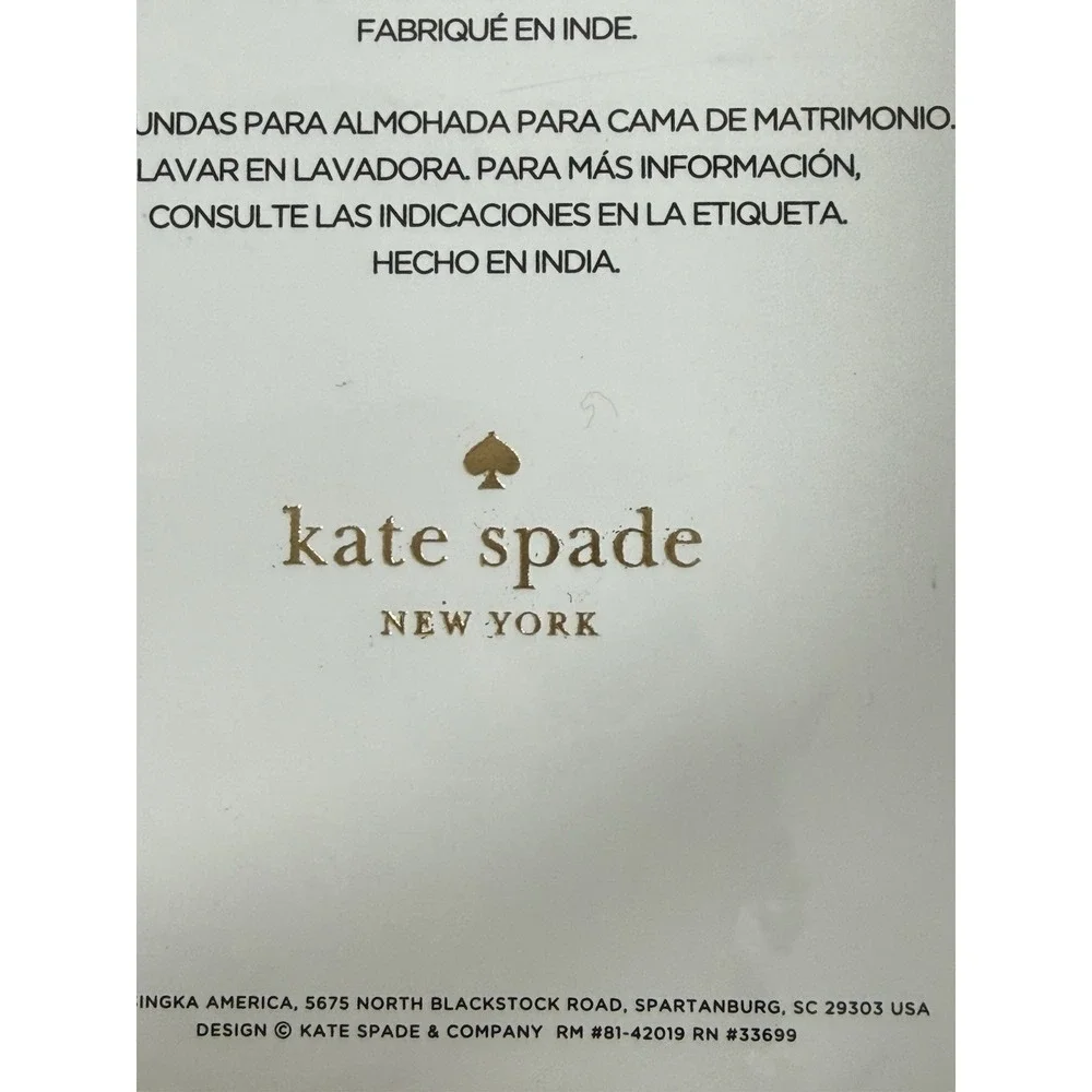 Kate Spade King Pillowcases Mini Deco Dot Sheeting‎ Black Polka Dots Luxury Soft
